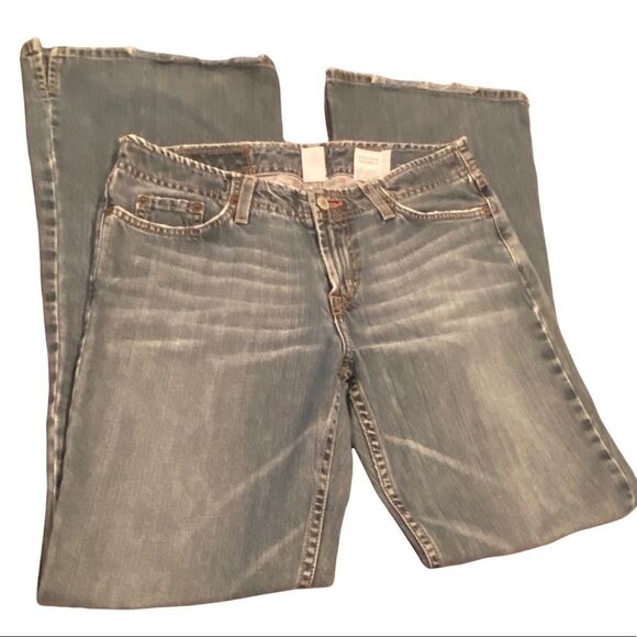 Lucky Brand Wide Leg Jean Size Dungarees 4/27 - Picture 1 of 12